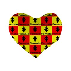 Female Standard 16  Premium Heart Shape Cushions by ArtworkByPatrick