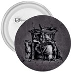 Odin on his Throne with ravens wolf on black stone texture 3  Buttons Front