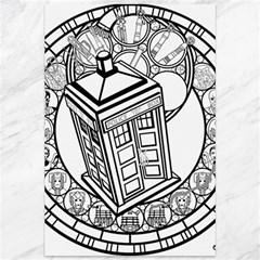 Bad Wolf Tardis Art Drawing Doctor Who Canvas 12  X 18  by Sudhe