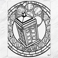 Bad Wolf Tardis Art Drawing Doctor Who Canvas 36  X 48  by Sudhe