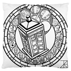Bad Wolf Tardis Art Drawing Doctor Who Standard Flano Cushion Case (one Side) by Sudhe