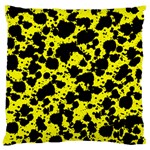 Black and Yellow Leopard Style Paint Splash Funny Pattern  Standard Flano Cushion Case (One Side) Front