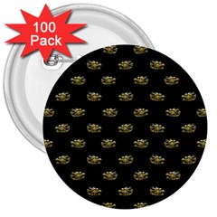 Dragon Head Motif Pattern Design 3  Buttons (100 Pack)  by dflcprintsclothing