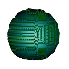 Board Conductors Circuits Standard 15  Premium Round Cushions by HermanTelo