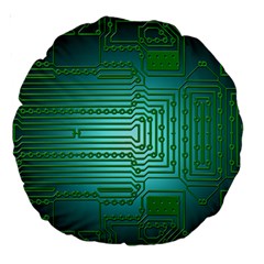 Board Conductors Circuits Large 18  Premium Round Cushions by HermanTelo