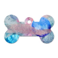 Abstract Clouds And Moon Dog Tag Bone (two Sides) by charliecreates