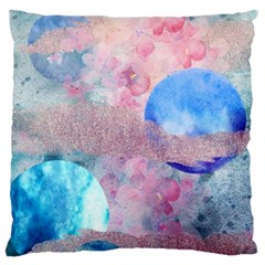 Abstract Clouds And Moon Large Cushion Case (one Side) by charliecreates