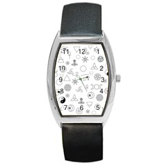 Witchcraft Symbols  Barrel Style Metal Watch by Valentinaart