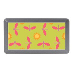 Dragonfly Sun Flower Seamlessly Memory Card Reader (mini) by HermanTelo