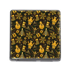Christmas Background Gold Memory Card Reader (square 5 Slot) by HermanTelo