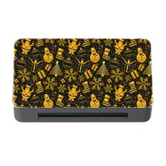 Christmas Background Gold Memory Card Reader With Cf by HermanTelo