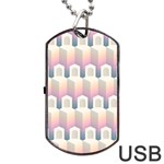 Seamless Pattern Background Entrance Dog Tag USB Flash (Two Sides) Front