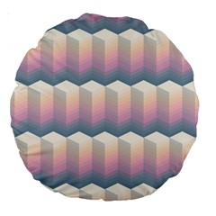 Seamless Pattern Background Block Large 18  Premium Round Cushions by HermanTelo