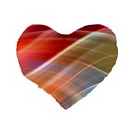 Wave Background Pattern Abstract Standard 16  Premium Flano Heart Shape Cushions Back