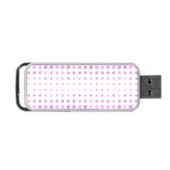 Square Pink Pattern Decoration Portable Usb Flash (one Side) by HermanTelo