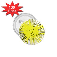 Smilie Sun Emoticon Yellow Cheeky 1 75  Buttons (100 Pack)  by HermanTelo