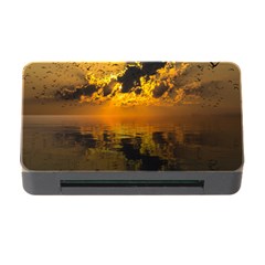 Sunset Reflection Birds Clouds Sky Memory Card Reader With Cf by HermanTelo