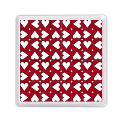 Graphic Heart Pattern Red White Memory Card Reader (square) by HermanTelo
