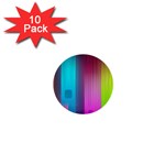 Abstract Background Colorful 1  Mini Buttons (10 pack)  Front