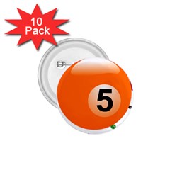Billiard Ball Ball Game Pink Orange 1 75  Buttons (10 Pack) by HermanTelo