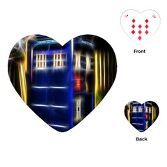 Famous Blue Police Box Playing Cards (heart) by HermanTelo