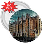 Architecture City Building Travel 3  Buttons (100 pack)  Front
