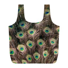 Bird Peacock Tail Feathers Full Print Recycle Bag (l) by Pakrebo