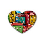 Houses Handmade Cultural Heart Coaster (4 pack)  Front