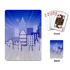 City Architecture Building Skyline Playing Cards Single Design by Pakrebo