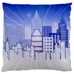 City Architecture Building Skyline Large Cushion Case (Two Sides) Back