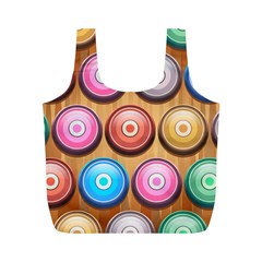 Background Colorful Abstract Brown Full Print Recycle Bag (m) by HermanTelo
