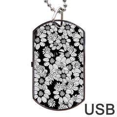 Mandala Calming Coloring Page Dog Tag Usb Flash (one Side) by HermanTelo
