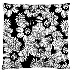 Mandala Calming Coloring Page Large Flano Cushion Case (two Sides) by HermanTelo