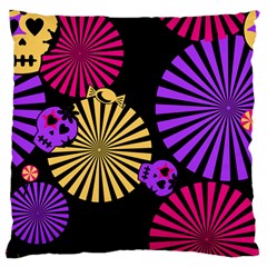 Seamless Halloween Day Dead Large Flano Cushion Case (one Side) by HermanTelo