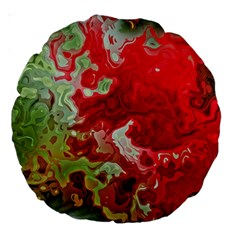 Abstract Stain Red Seamless Large 18  Premium Round Cushions by HermanTelo