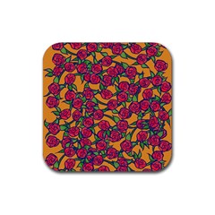 Roses  Rubber Coaster (square)  by BubbSnugg