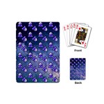 Kawaii Space Rocket Pattern Playing Cards (Mini) Back