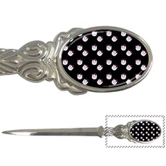 Lazy Bat On Black Pattern Letter Opener by snowwhitegirl