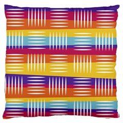 Background Line Rainbow Large Flano Cushion Case (one Side) by HermanTelo