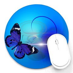 Butterfly Animal Insect Round Mousepads by HermanTelo