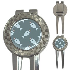 Fish Star Water Pattern 3-in-1 Golf Divots by HermanTelo