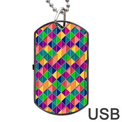 Geometric Triangle Dog Tag Usb Flash (one Side) by HermanTelo
