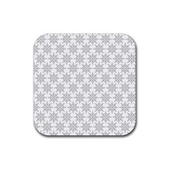 Ornamental Star Mandala Rubber Coaster (square)  by HermanTelo