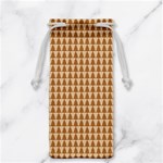 Pattern Gingerbread Brown Tree Jewelry Bag Front