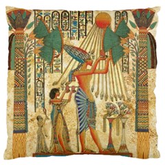 Egyptian Man Sun God Ra Amun Large Flano Cushion Case (two Sides) by Sapixe