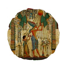 Egyptian Man Sun God Ra Amun Standard 15  Premium Flano Round Cushions by Sapixe