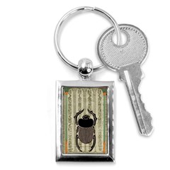 Egyptian Design Beetle Key Chain (rectangle) by Sapixe