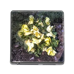 April Pansies Memory Card Reader (square 5 Slot) by Riverwoman