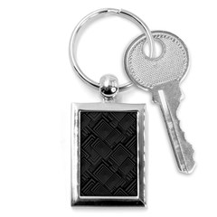 Diagonal Square Black Background Key Chain (rectangle) by Sapixe