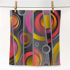 Abstract Colorful Background Grey Face Towel by Bajindul